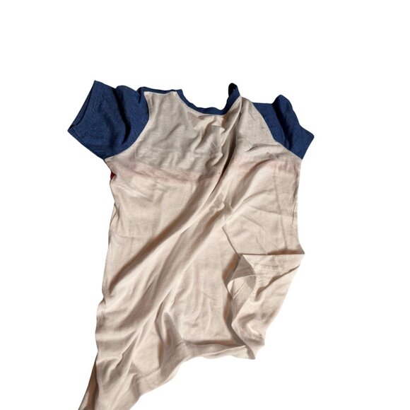 Chicago Cubs Womens Striped Short Sleeve T-Shirt By New Era Size L - Picture 9 of 9